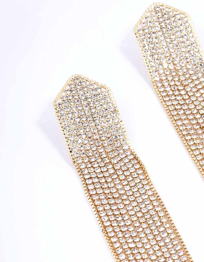 0-gold-multi-chain-pointed-drop-earrings-2.jpg Gold Multi Chain Pointed Drop Earrings