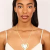 1006-mixed-metal-plated-large-molten-heart-pendant-necklace-3.webp Mixed Metal Plated Large Molten Heart Pendant Necklace