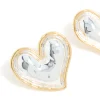1007-mixed-metal-plated-large-molten-heart-stud-earrings-4.webp Mixed Metal Plated Large Molten Heart Stud Earrings
