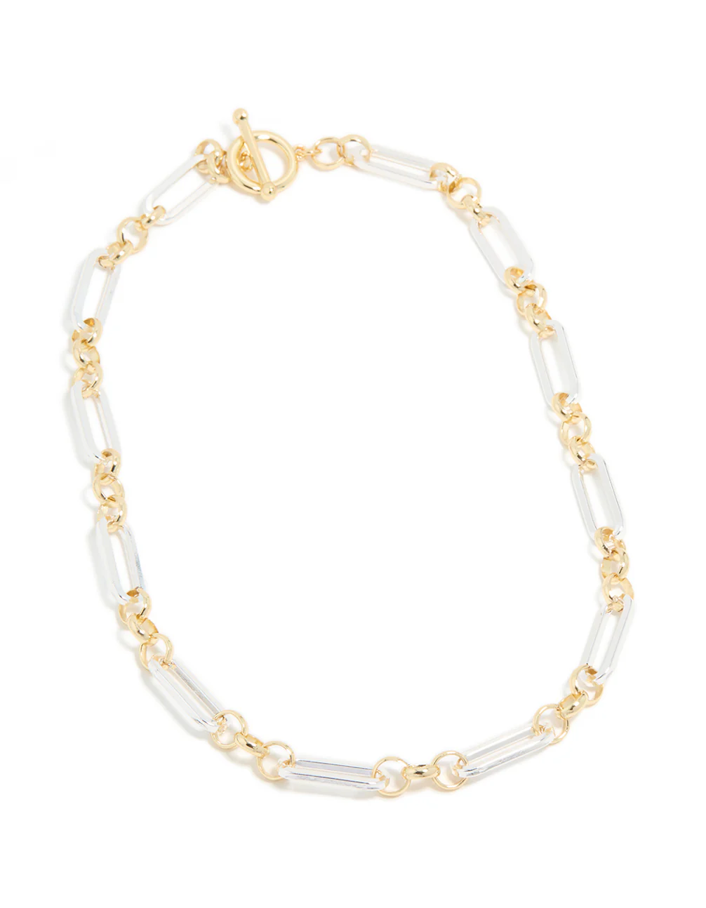 1008-mixed-metal-plated-link-chain-necklace-4.webp Mixed Metal Plated Link Chain Necklace