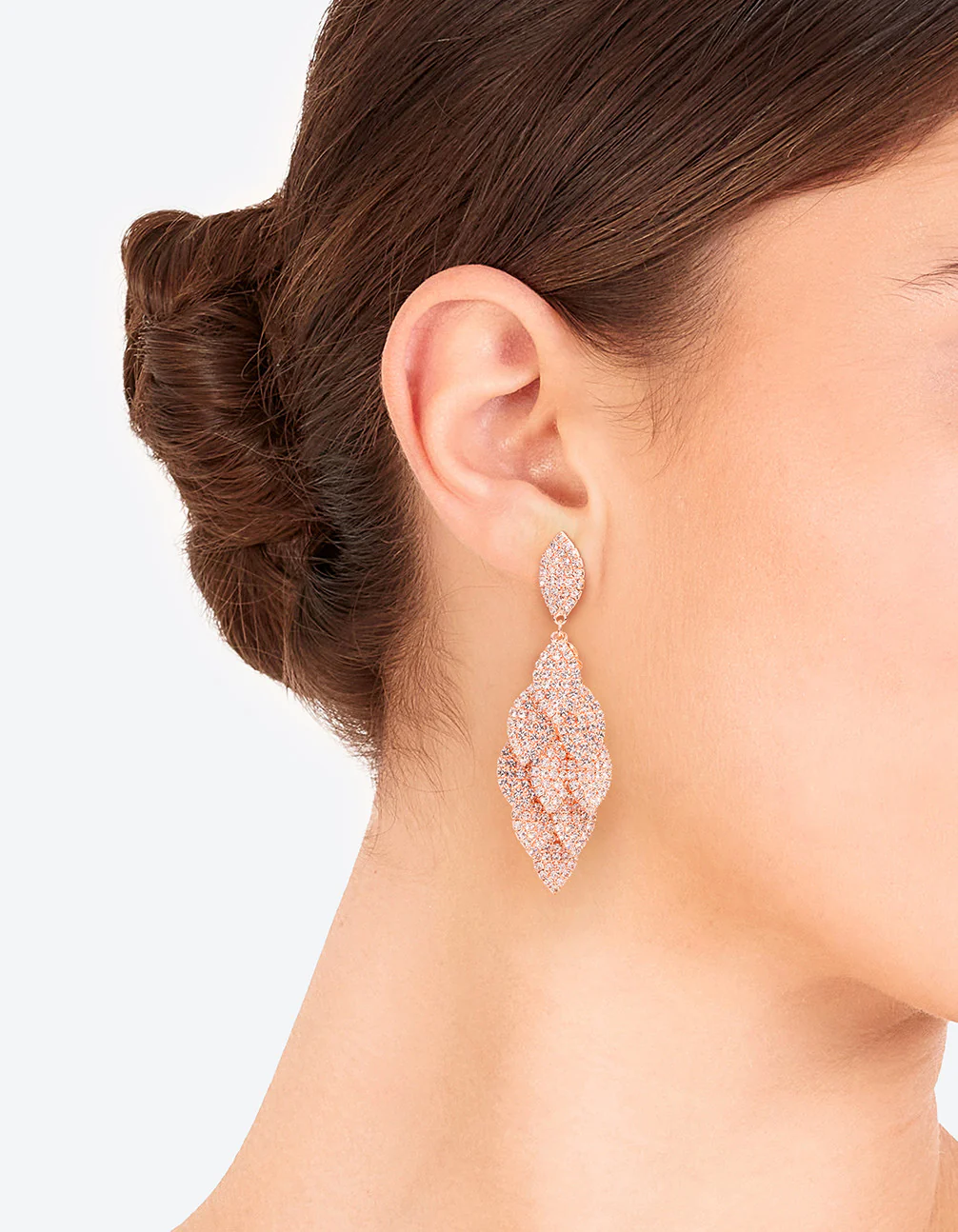 101-rose-gold-diamante-multi-leaf-earrings-2.webp Rose Gold Diamante Multi Leaf Earrings