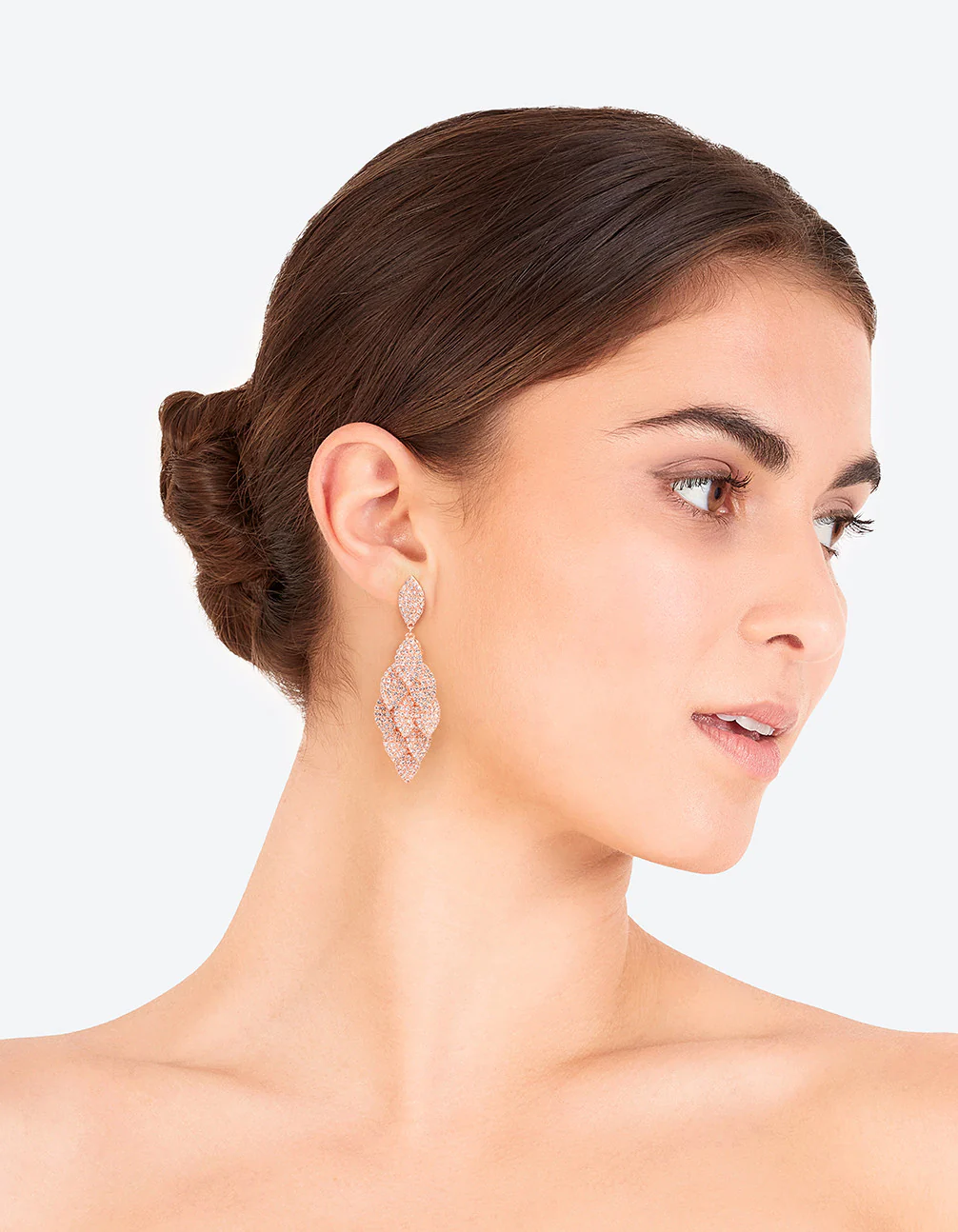 101-rose-gold-diamante-multi-leaf-earrings-3.webp Rose Gold Diamante Multi Leaf Earrings