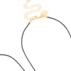 Mixed Metal Plated Organic Oval Black Cord Necklaces 2-Pack