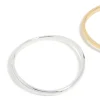 Mixed Metal Plated Wavy Bangles 2 Pack