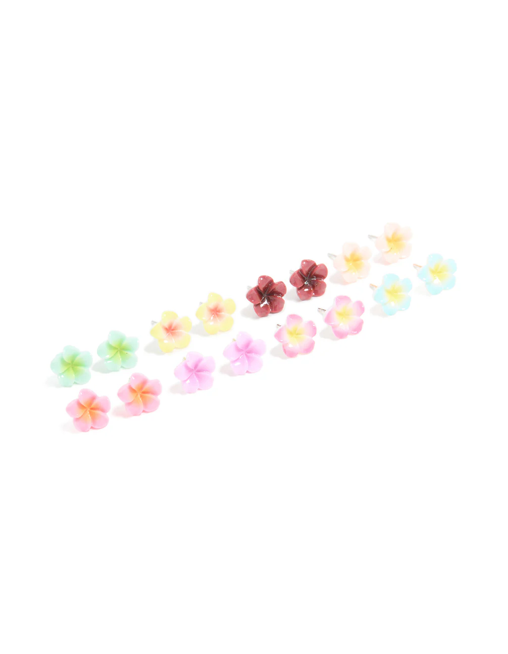 1019-multicoloured-frangipani-flower-stud-earrings-8-pack-1.webp Multicoloured Frangipani Flower Stud Earrings 8-Pack