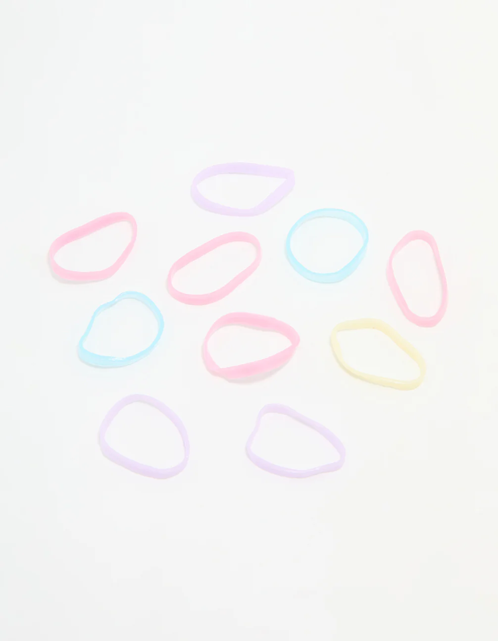 Pastel Elastic Hair Ties 350-Pack