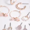 Rose Gold Bee & Diamante Stud Earring 12-Pack