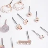 Rose Gold Bee & Diamante Stud Earring 12-Pack