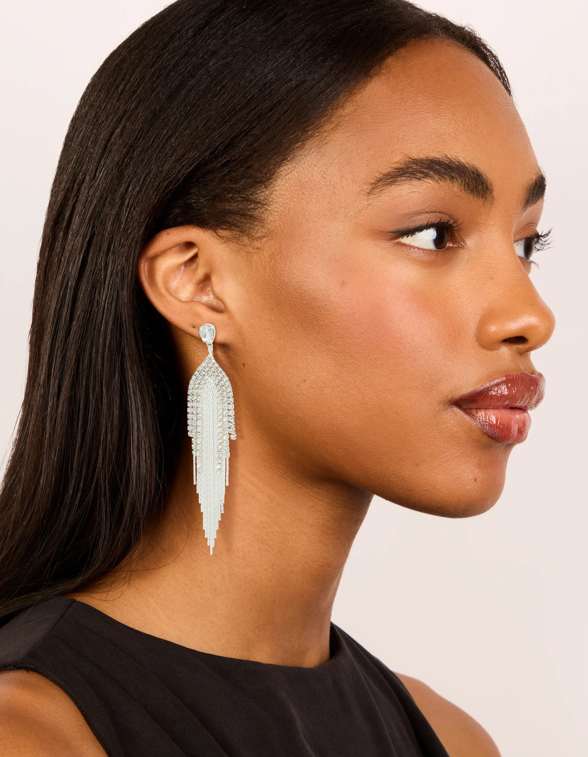 103-silver-diamante-dazzle-chain-drop-earrings-3.webp Silver Diamante Dazzle Chain Drop Earrings