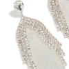Silver Diamante Dazzle Chain Drop Earrings