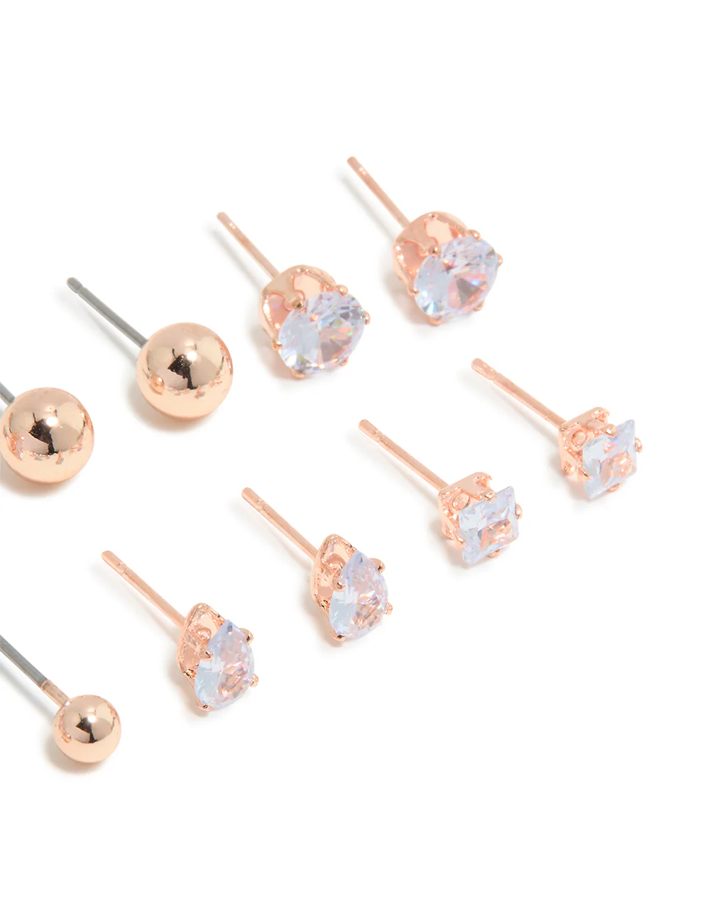 1032-rose-gold-diamante-mixed-shape-stud-earrings-8-pack-3.webp Rose Gold Diamante Mixed Shape Stud Earrings 8-Pack