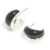 1039-silver-black-enamel-hoop-earrings-2.webp Silver Black Enamel Hoop Earrings