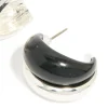 1039-silver-black-enamel-hoop-earrings-5.webp Silver Black Enamel Hoop Earrings