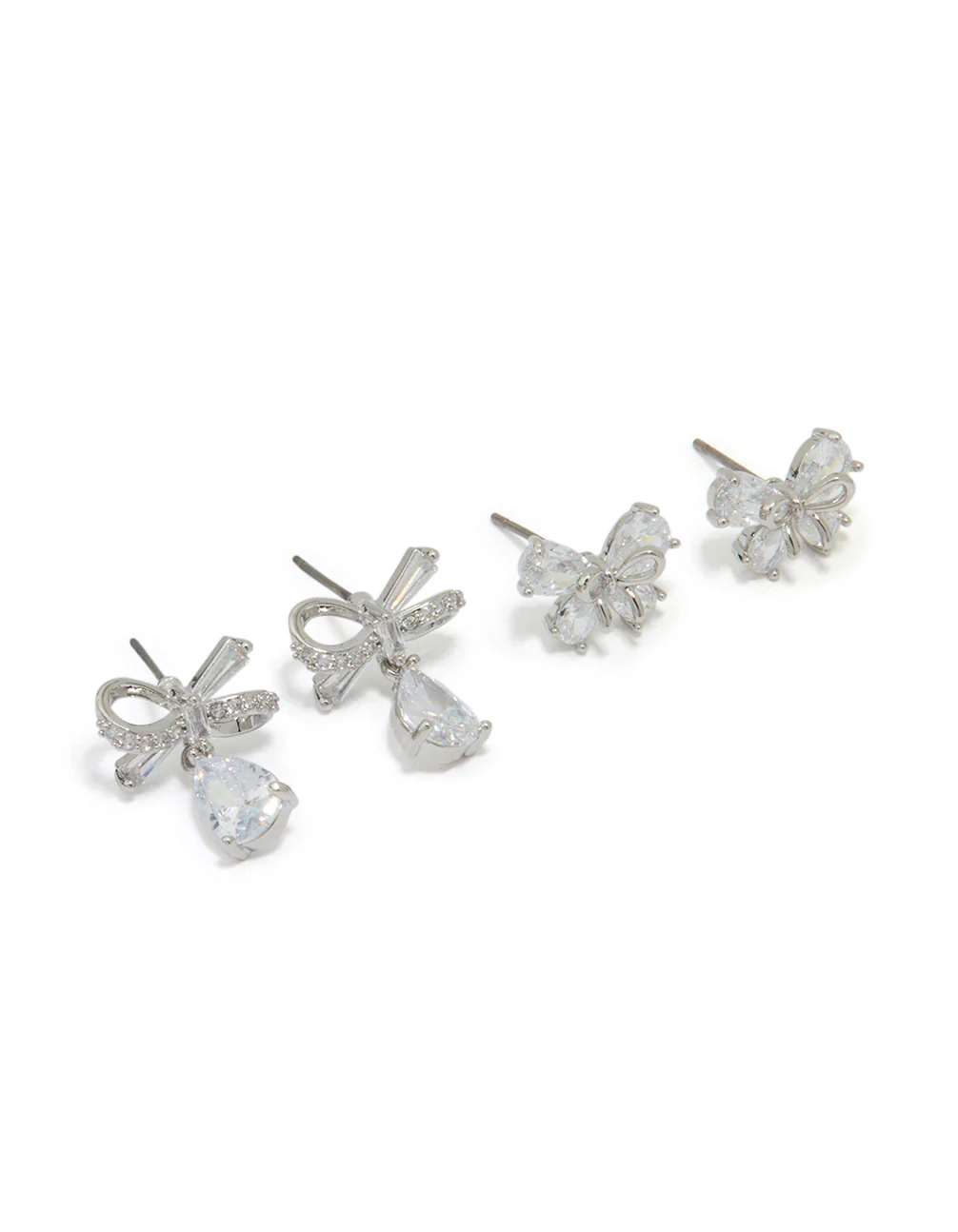 1046-silver-cubic-zirconia-bow-earrings-2-pack-1.webp Silver Cubic Zirconia Bow Earrings 2-Pack