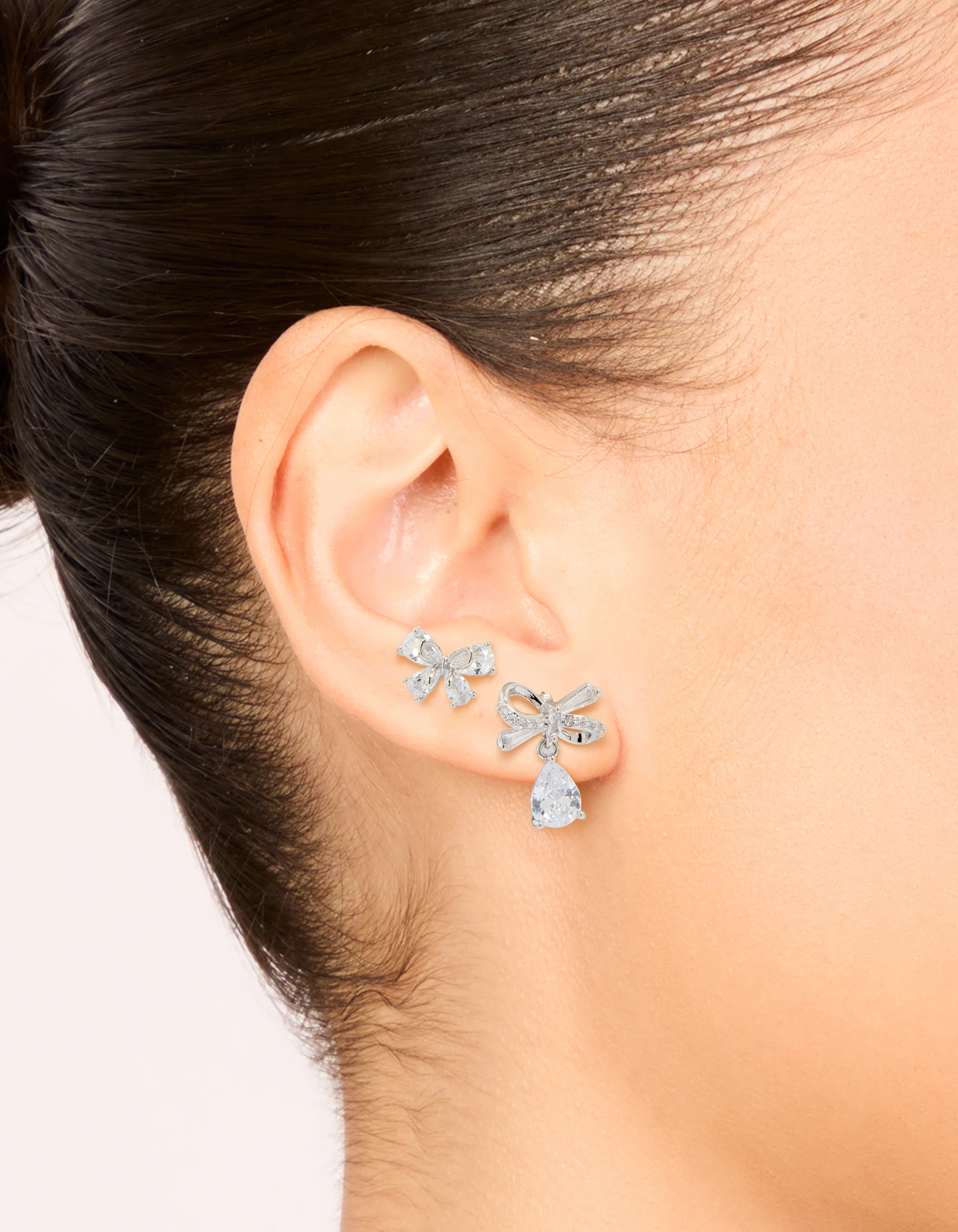1046-silver-cubic-zirconia-bow-earrings-2-pack-2.webp Silver Cubic Zirconia Bow Earrings 2-Pack