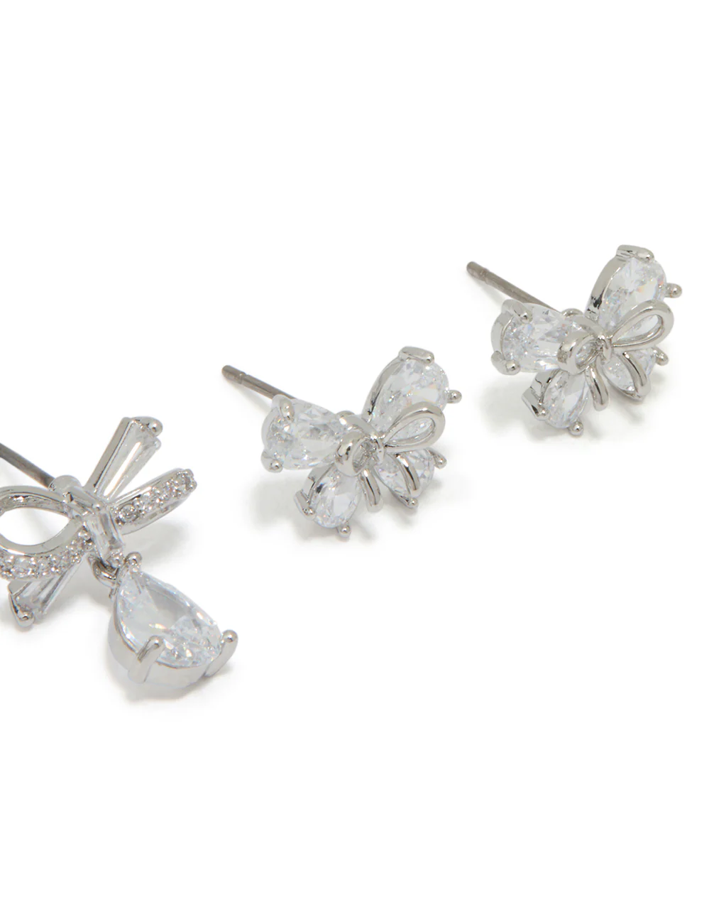 1046-silver-cubic-zirconia-bow-earrings-2-pack-4.webp Silver Cubic Zirconia Bow Earrings 2-Pack