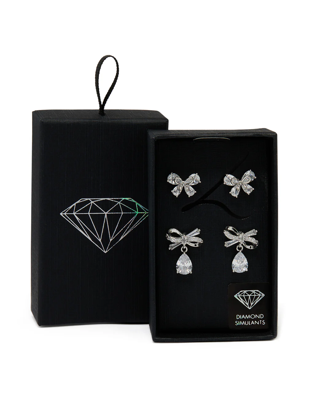 1046-silver-cubic-zirconia-bow-earrings-2-pack-5.webp Silver Cubic Zirconia Bow Earrings 2-Pack