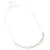 Silver Cubic Zirconia Flower & Vine Necklace
