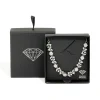 Silver Cubic Zirconia Flower & Vine Necklace