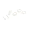 Silver Cubic Zirconia Huggie & Stud Earrings 3-Pack