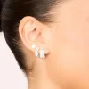 Silver Cubic Zirconia Huggie & Stud Earrings 3-Pack