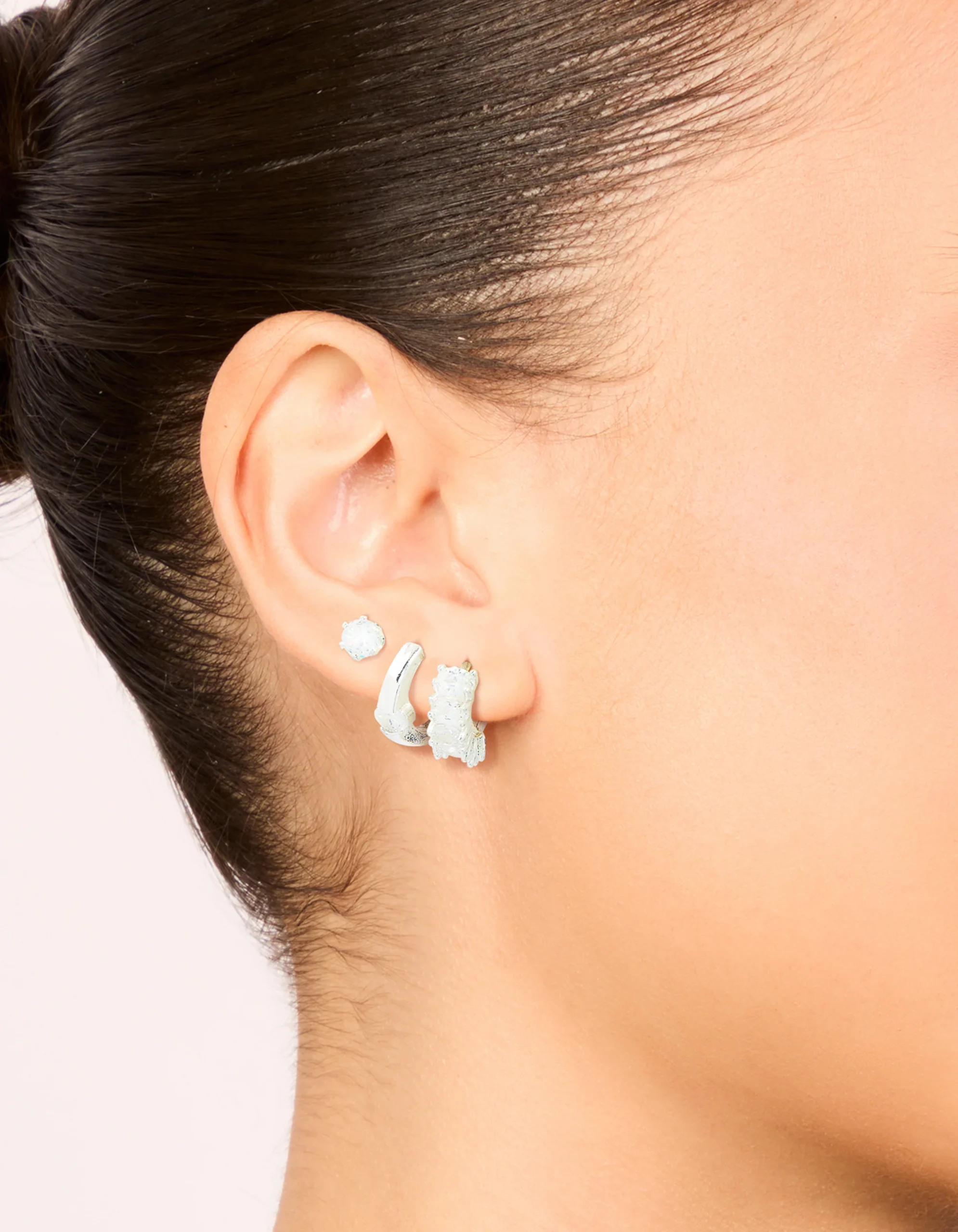 1049-silver-cubic-zirconia-huggie-stud-earrings-3-pack-2.webp Silver Cubic Zirconia Huggie & Stud Earrings 3-Pack