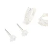Silver Cubic Zirconia Huggie & Stud Earrings 3-Pack