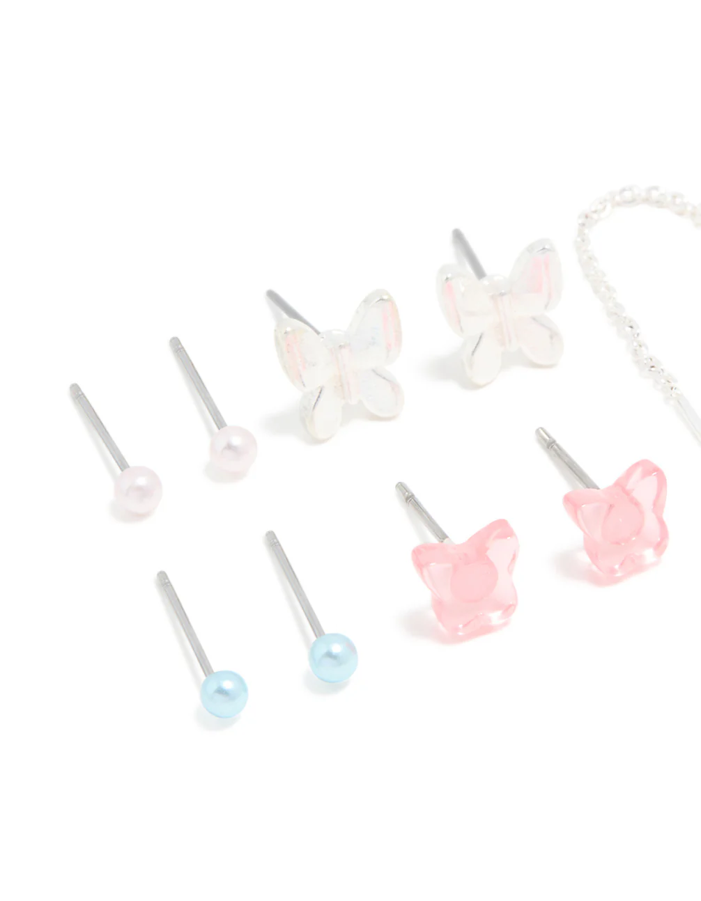 1055-silver-diamante-butterfly-stud-aearrings-8-pack-2.webp Silver Diamante & Butterfly Stud aEarrings 8-Pack