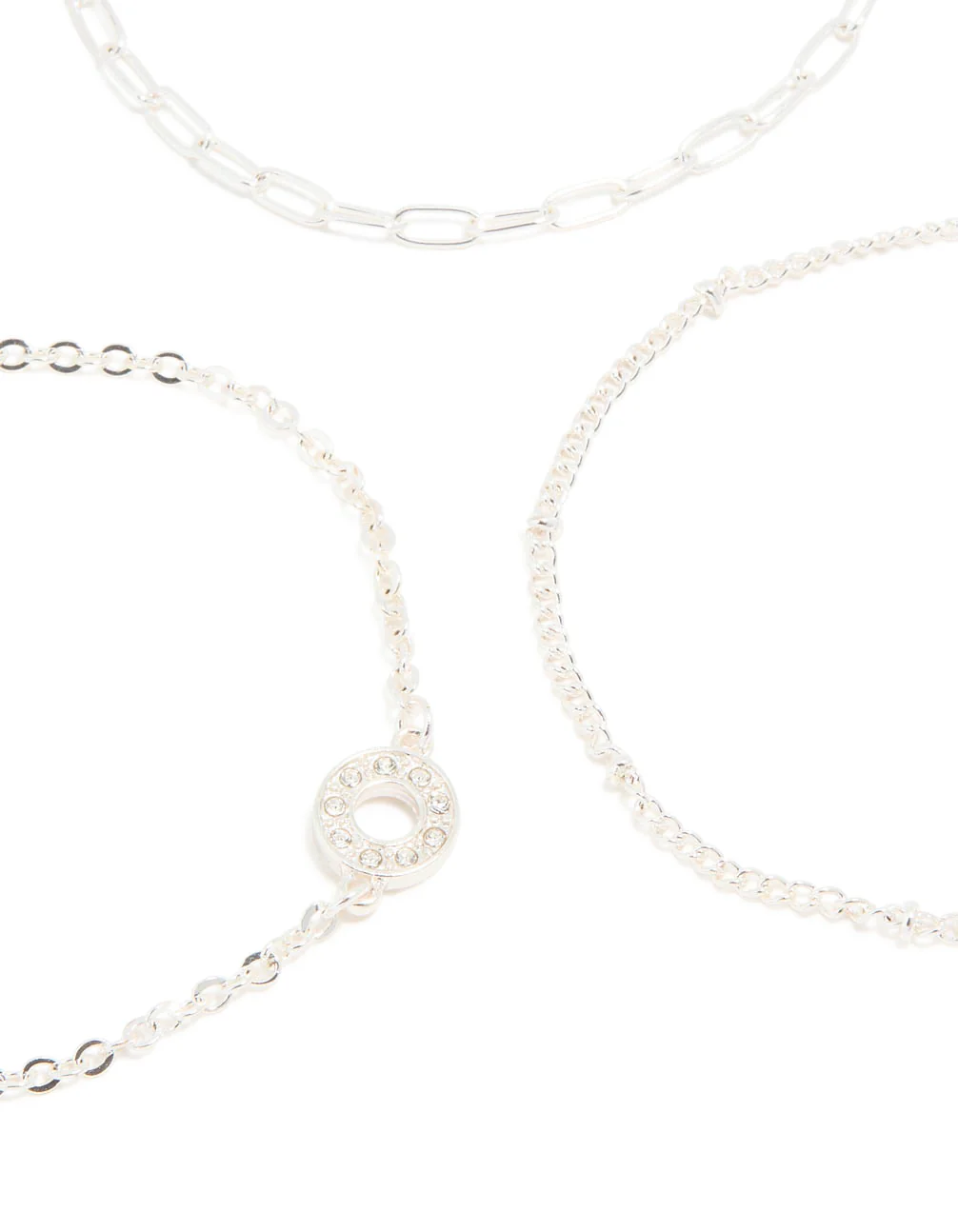 1057-silver-diamante-circle-chain-bracelets-3-pack-3.webp Silver Diamante Circle & Chain Bracelets 3-Pack