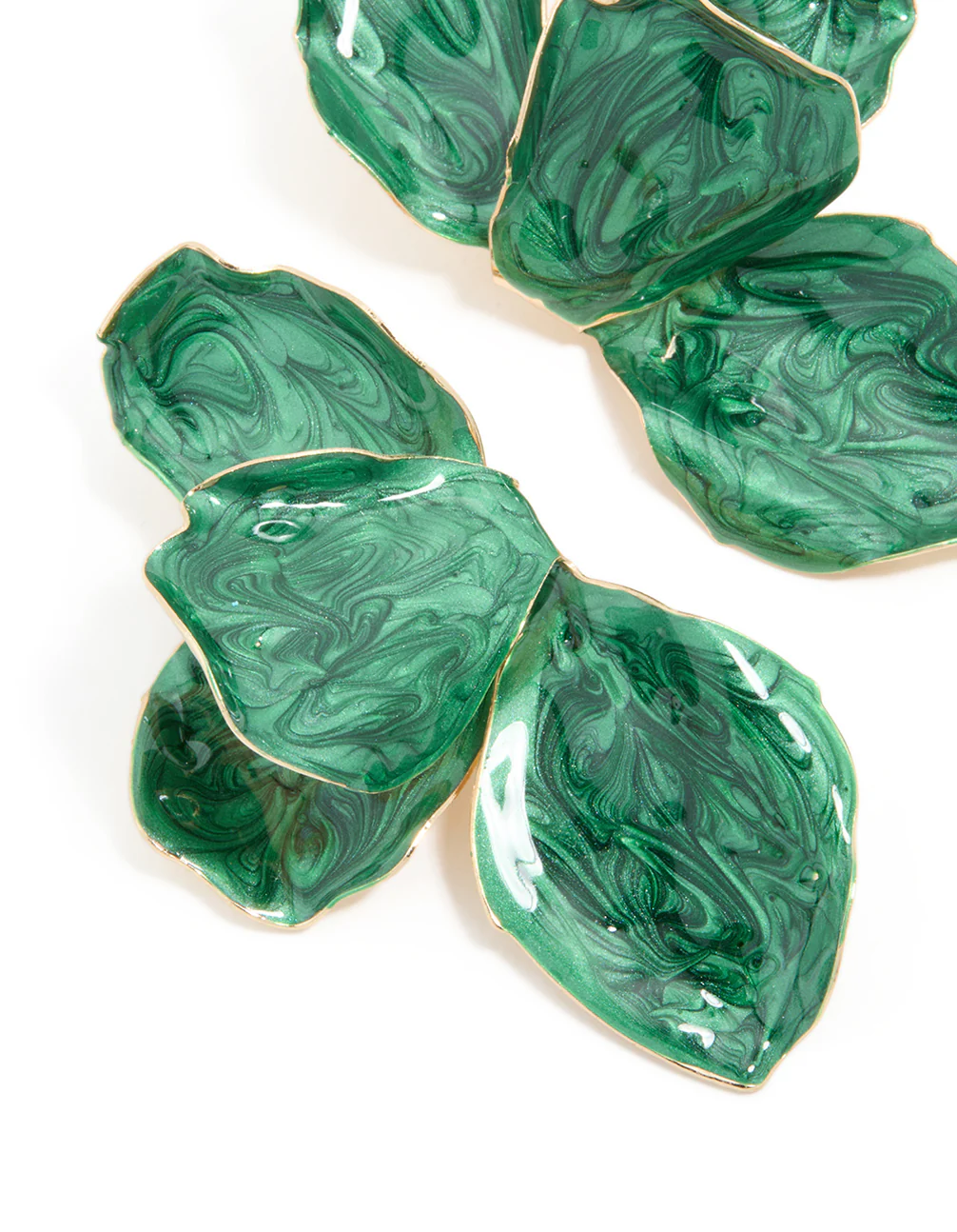 106-emerald-green-coated-metal-half-flower-petal-drop-earrings-4.webp Emerald Green Coated Metal Half Flower Petal Drop Earrings