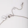 Silver Diamond Simulant Pave Cross Necklace
