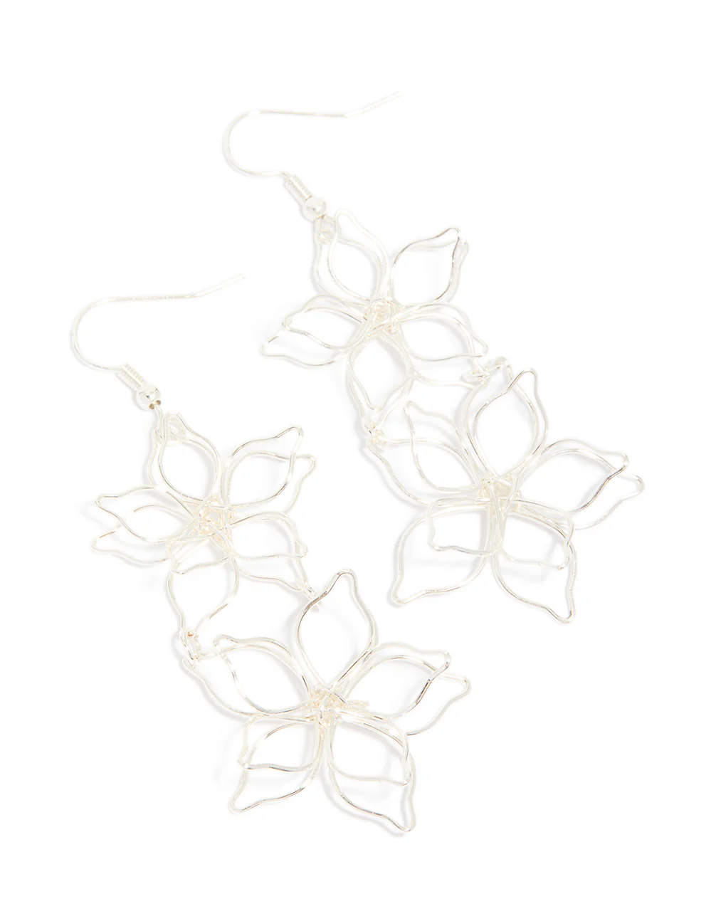 1072-silver-double-wire-flower-drop-earrings-2.webp Silver Double Wire Flower Drop Earrings