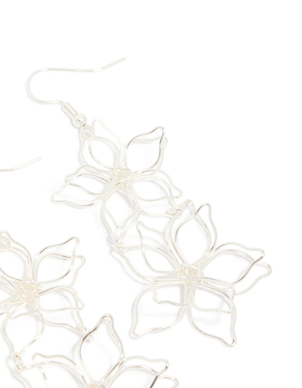 1072-silver-double-wire-flower-drop-earrings-5.webp Silver Double Wire Flower Drop Earrings