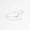 Silver Open Heart Ring