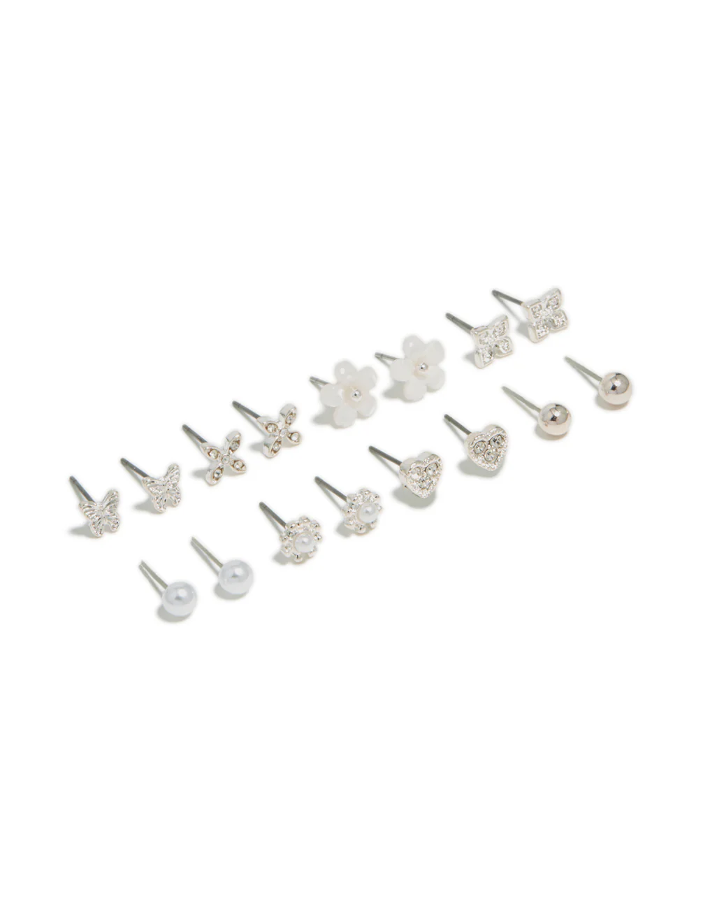 1086-silver-pearl-flower-butterfly-earrings-8-pack-1.webp Silver Pearl Flower & Butterfly Earrings 8-Pack
