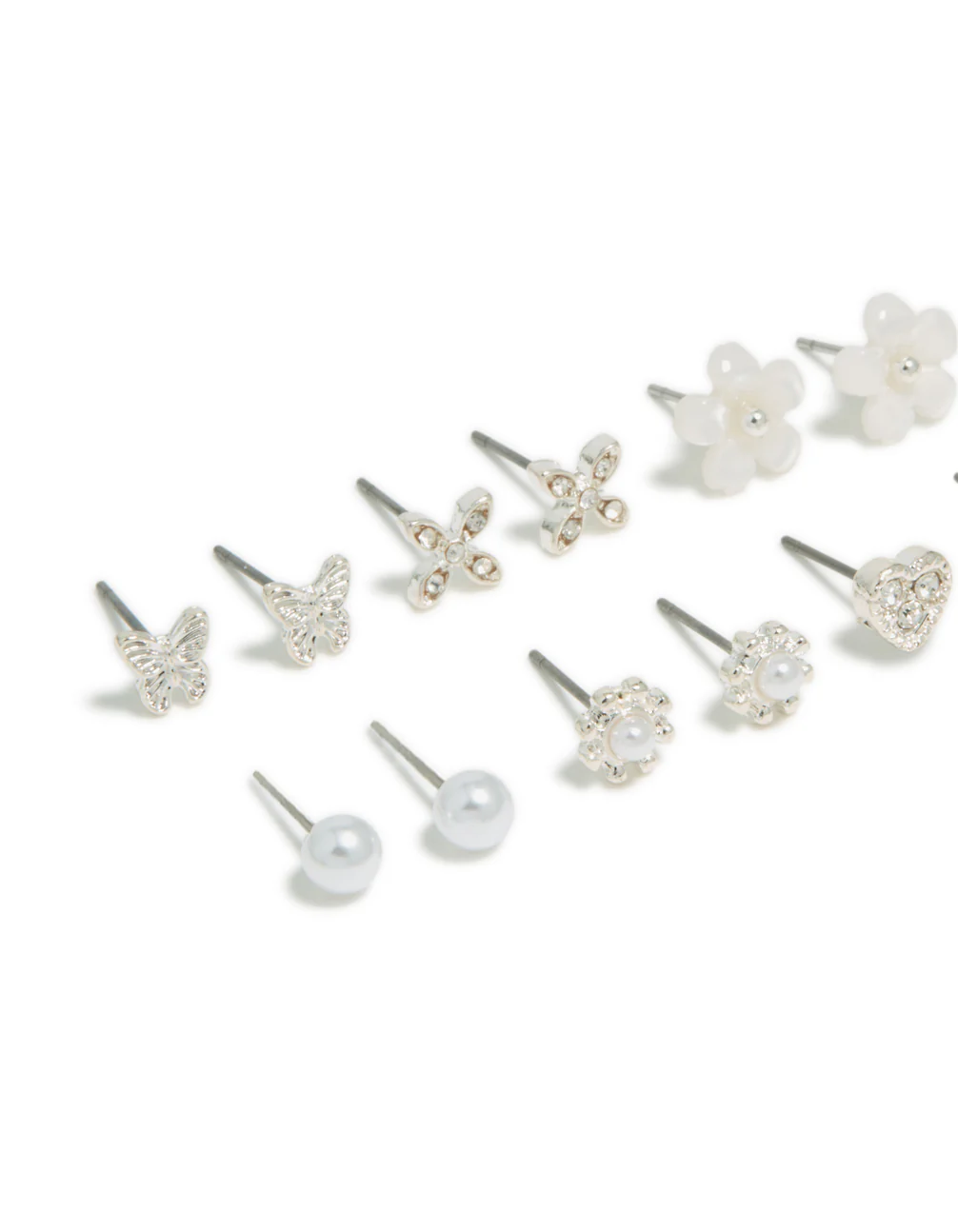 1086-silver-pearl-flower-butterfly-earrings-8-pack-2.webp Silver Pearl Flower & Butterfly Earrings 8-Pack