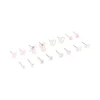 Silver Pink Diamante Heart & Bow Mixed Earrings 8-Pack