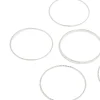 Silver Textured & Smooth Bangles 6-Pack