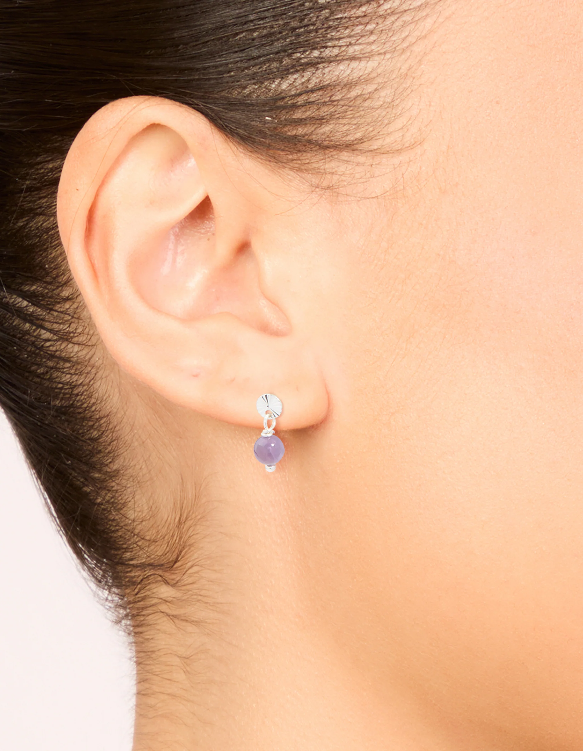 1116-sterling-silver-amethyst-semi-precious-stone-drop-earrings-2.webp Sterling Silver Amethyst Semi-Precious Stone Drop Earrings