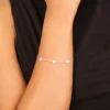 Sterling Silver Flower Trio Bracelet