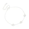 Sterling Silver Flower Trio Bracelet