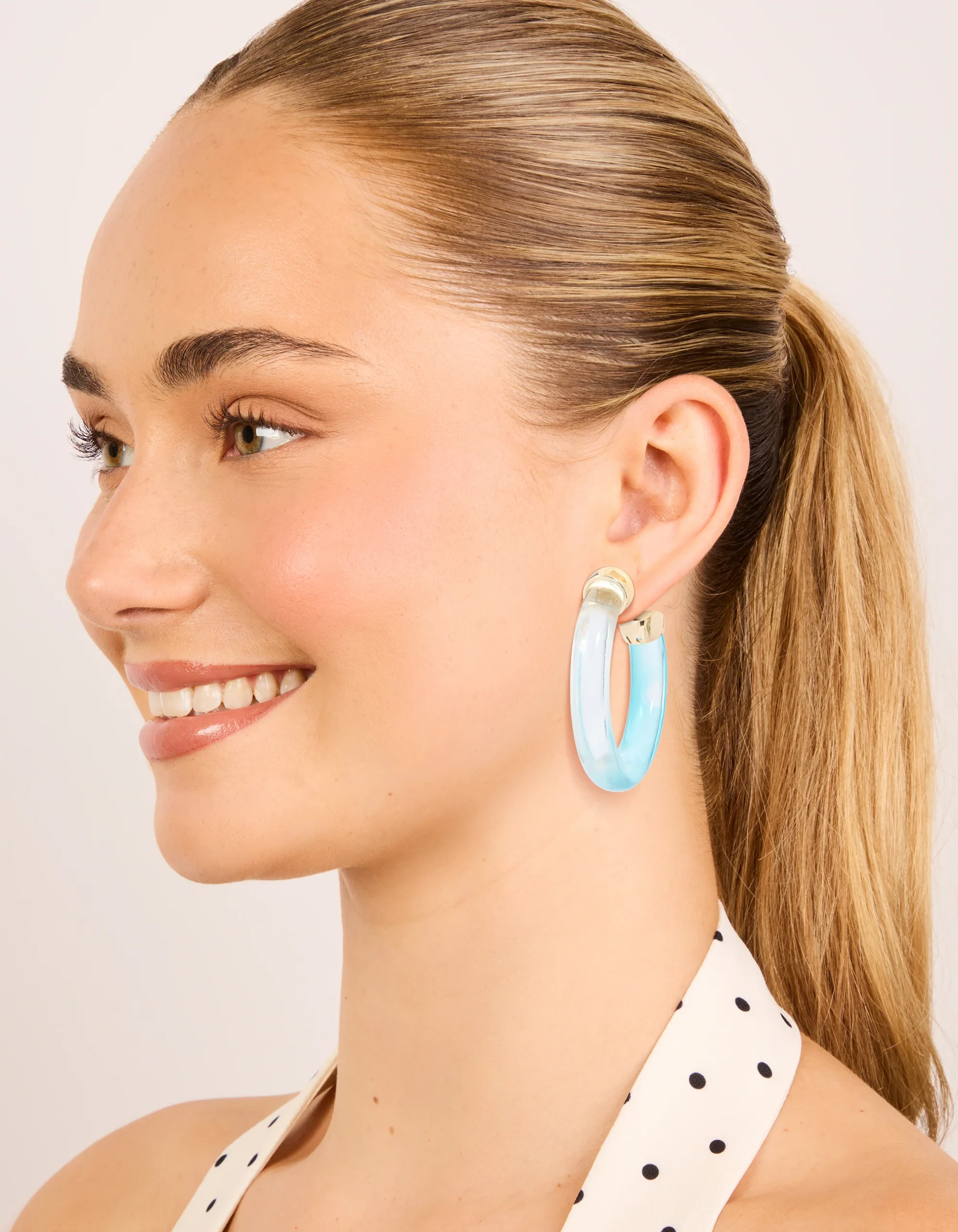 1125-translucent-light-blue-ombre-large-open-hoop-earrings-3.webp Translucent & Light Blue Ombre Large Open Hoop Earrings