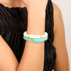Turquoise & Neutral Beaded Stretch Bracelets 2-Pack