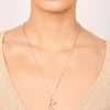 Waterproof Gold Plated Stainless Steel Bamboo Letter K Necklace