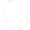 Waterproof Gold Plated Stainless Steel Bamboo Letter K Necklace