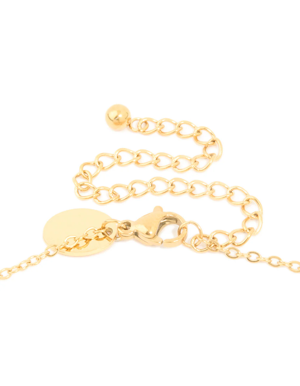 Waterproof Gold Plated Stainless Steel Bamboo Letter K Necklace