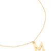 Waterproof Gold Plated Stainless Steel Bamboo Letter M Necklace