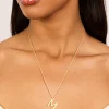 Waterproof Gold Plated Stainless Steel Bamboo Letter M Necklace