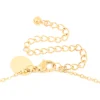 Waterproof Gold Plated Stainless Steel Bamboo Letter M Necklace