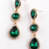 113-green-diamante-circle-teardrop-earrings-2.webp Green Diamante Circle & Teardrop Earrings